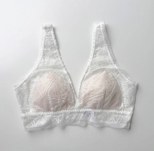 Amary Long Bralette | White