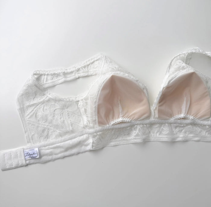 Amary Long Bralette | White