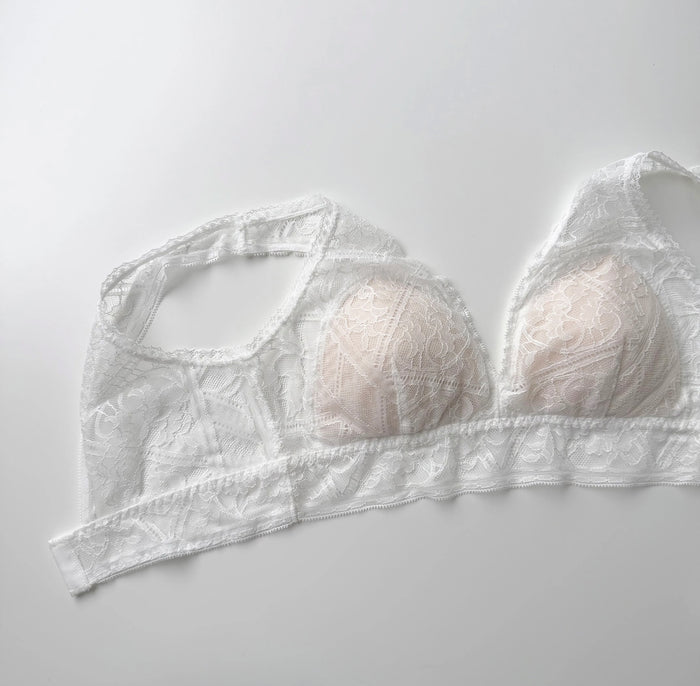 Amary Long Bralette | White