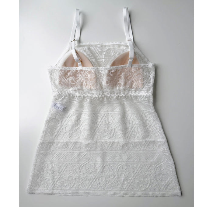 Amary Strap Bra Camisole | White