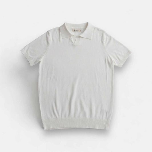 Old money american polo t-shirt - AntoniosClothing - Off white