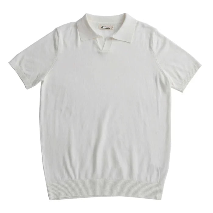 Old money american polo t-shirt - AntoniosClothing - Off white