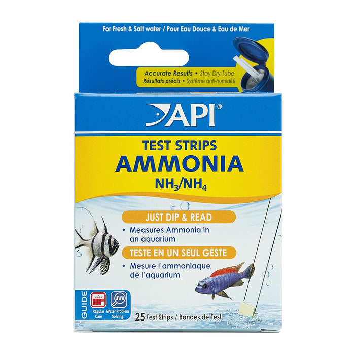 Ammonia Test Strips NH3/NH4 (Freshwater & Saltwater Aquariums) 25 count