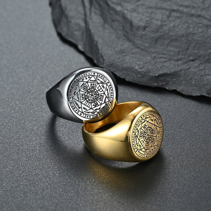 Ancient Stainless Steel Ring - AntoniosClothing - 7