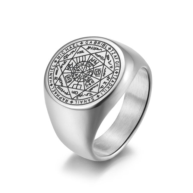 Ancient Stainless Steel Ring - AntoniosClothing - 8