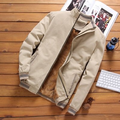 Antonios Autumn Bomber Jacket - AntoniosClothing - Light Khaki