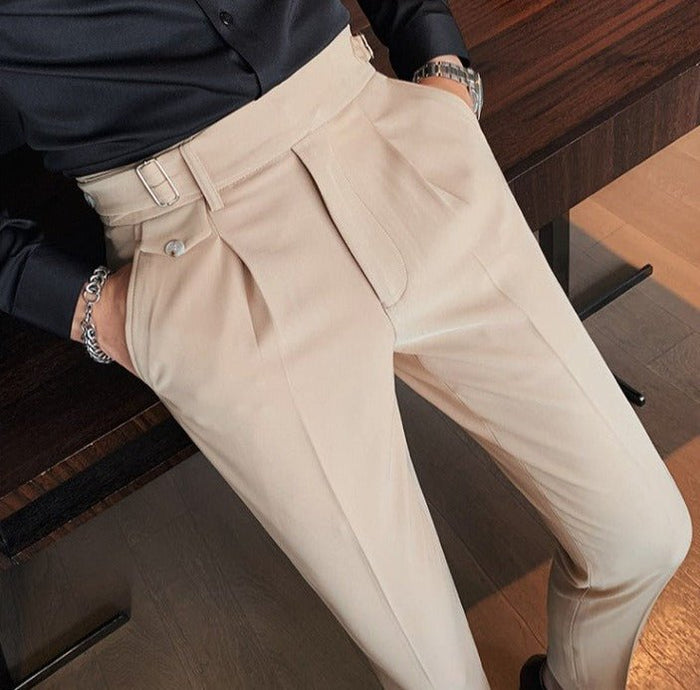 Antonios British Business Pants - AntoniosClothing - Beige