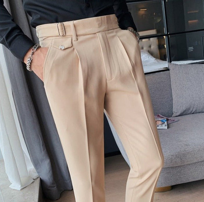Antonios British Business Pants - AntoniosClothing - Beige