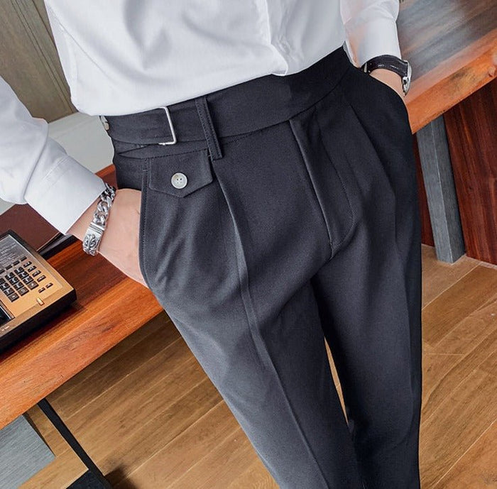 Antonios British Business Pants - AntoniosClothing - Black