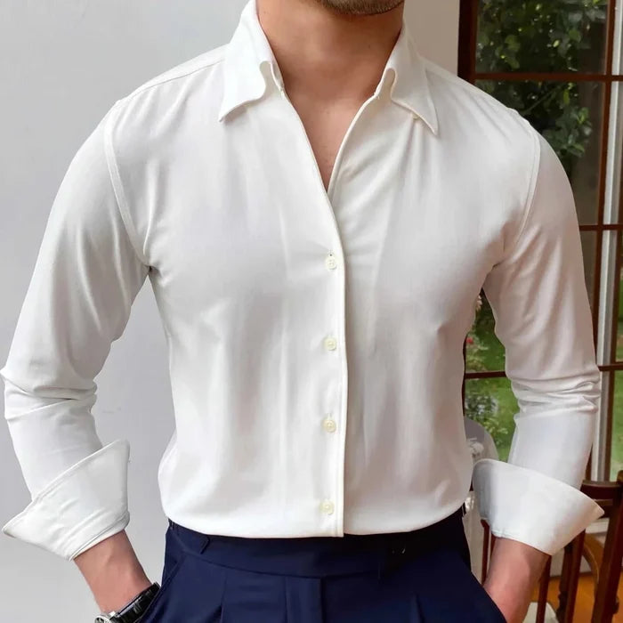 Antonios british casual shirt - AntoniosClothing - Creamy-white