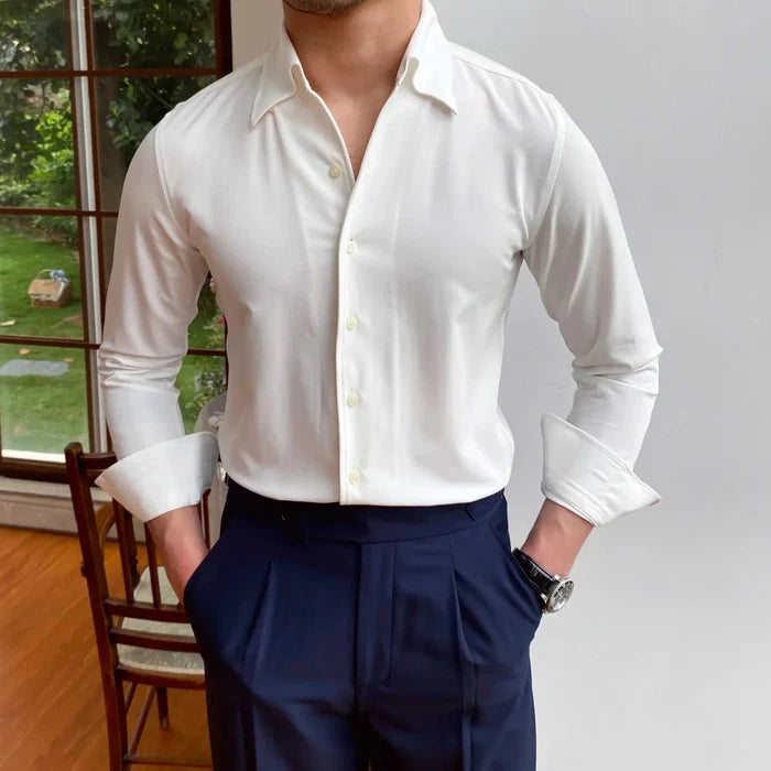 Antonios british casual shirt - AntoniosClothing - Creamy-white
