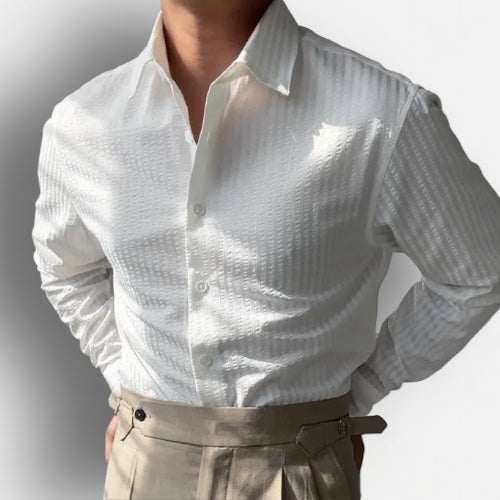 Antonios british casual striped shirt - AntoniosClothing - Green