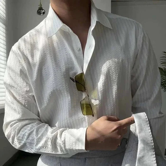 Antonios british casual striped shirt - AntoniosClothing - Green