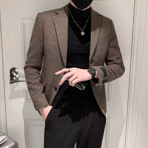 Antonio Business Blazer - AntoniosClothing - Brown