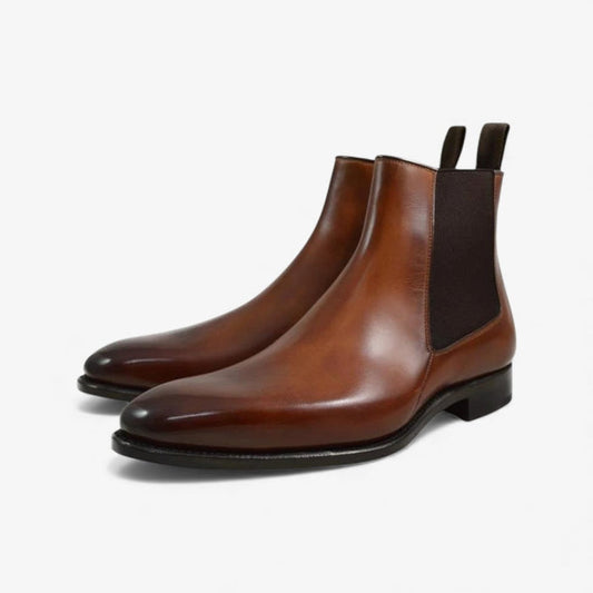 Antonios Business Brown Leather Boots - AntoniosClothing - Brown
