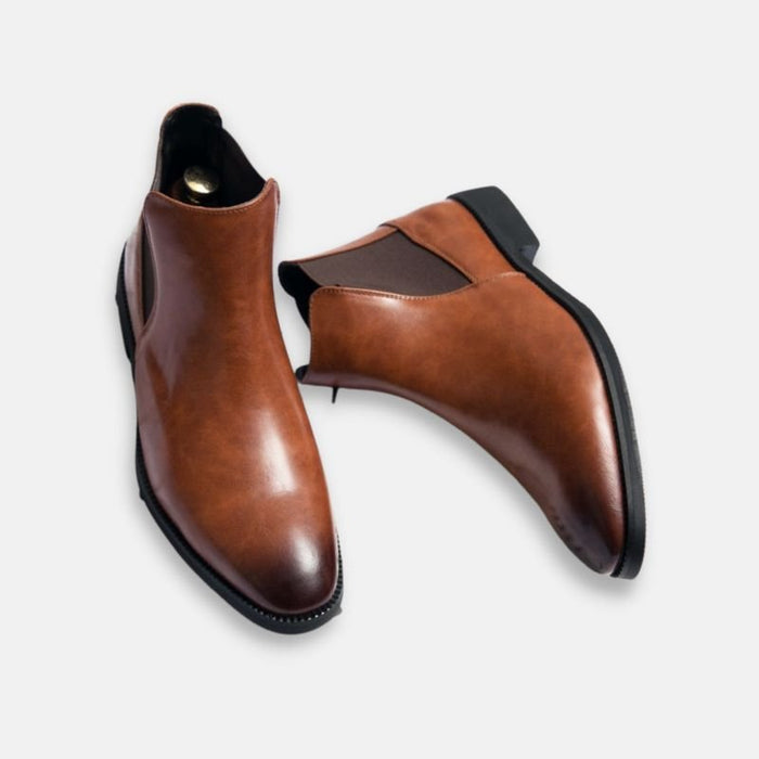 Antonios Business Brown Leather Boots - AntoniosClothing - Brown
