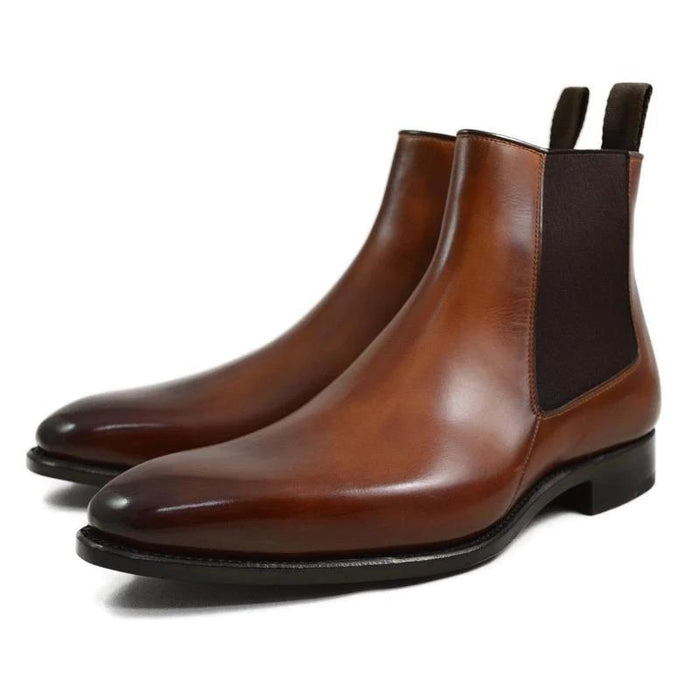 Antonios Business Brown Leather Boots - AntoniosClothing - Brown