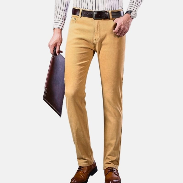 Antonios Business Casual Beige Jeans - AntoniosClothing - Khaki