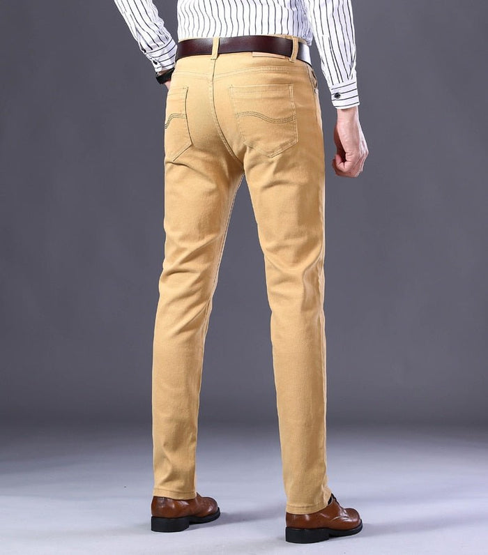 Antonios Business Casual Beige Jeans - AntoniosClothing - Khaki