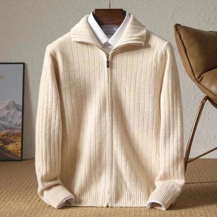 Antonios business casual cardigan - AntoniosClothing - Beige