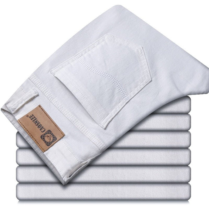 Antonios Business Casual White Jeans - AntoniosClothing - White
