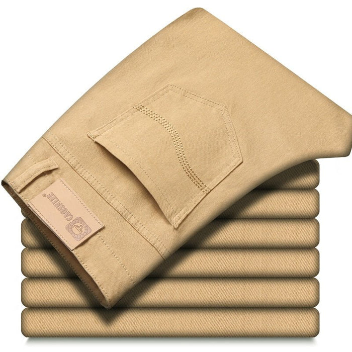 Antonios Business Casual White Jeans - AntoniosClothing - Khaki