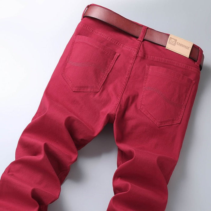 Antonios Business Casual Wine Red Jeans - AntoniosClothing - Wine Red