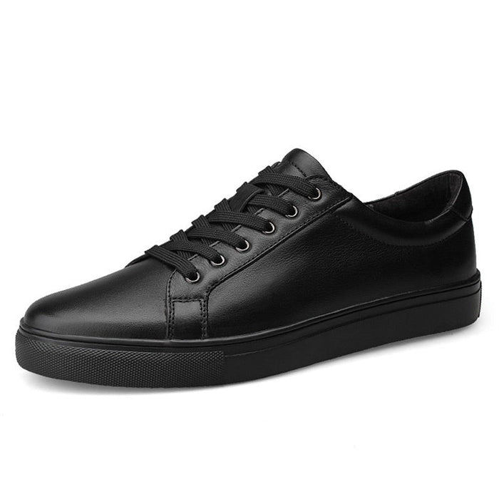Antonios Casual Breathable Leather Sneakers - AntoniosClothing - Black