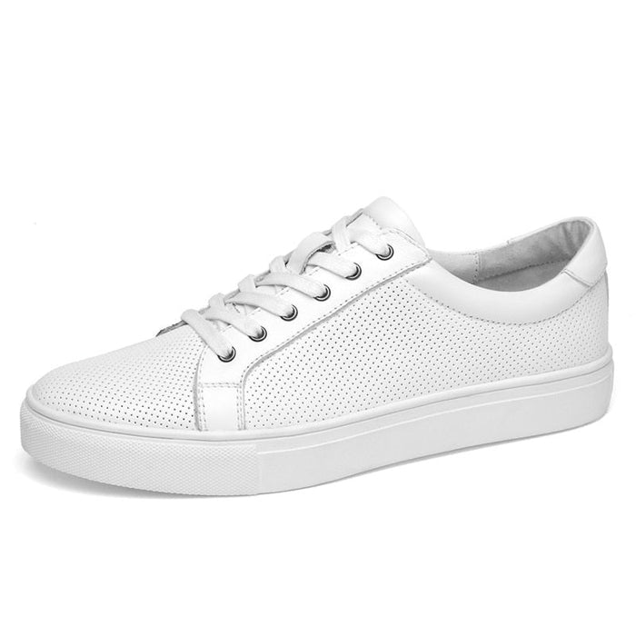 Antonios Casual Breathable Leather Sneakers - AntoniosClothing - White