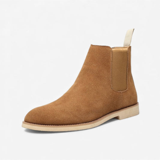 Antonios Casual Cow Leather Ankle Boots - AntoniosClothing - Yellow
