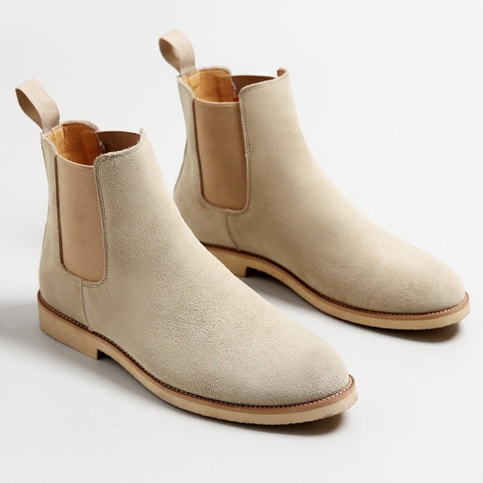 Antonios Casual Cow Leather Ankle Boots - AntoniosClothing - Yellow
