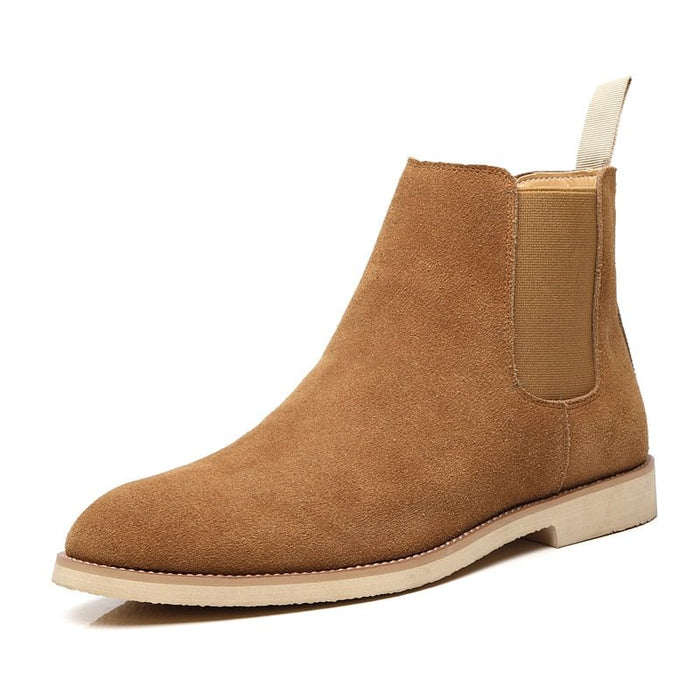 Antonios Casual Cow Leather Ankle Boots - AntoniosClothing - Yellow