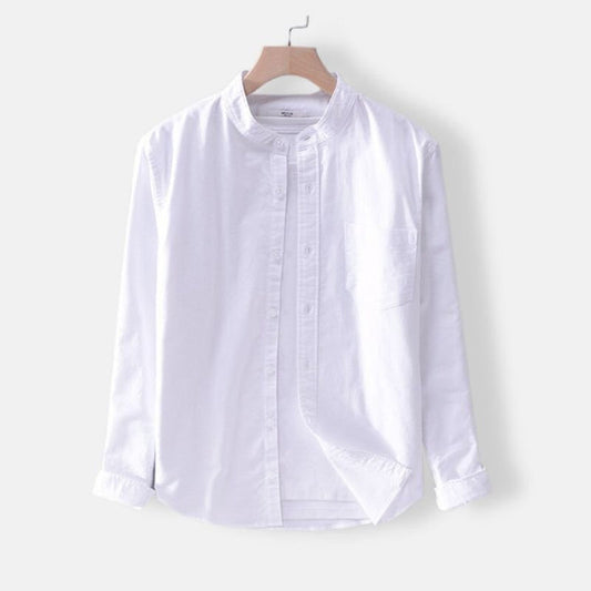 Antonios Casual Pure Cotton Long Sleeve Shirt - AntoniosClothing - White