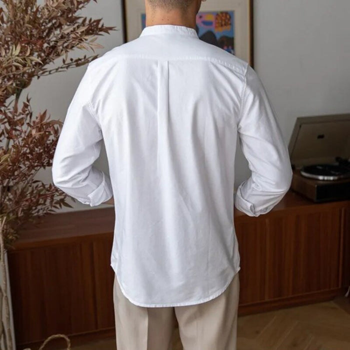 Antonios Casual Pure Cotton Long Sleeve Shirt - AntoniosClothing - Grey