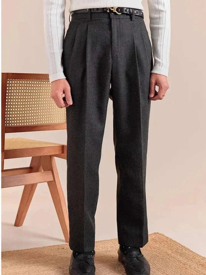 Antonios classic business pants british tailored fit - AntoniosClothing - Black