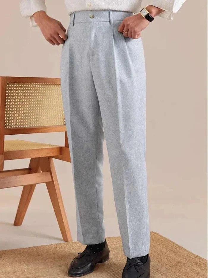 Antonios classic business pants british tailored fit - AntoniosClothing - Baby blue