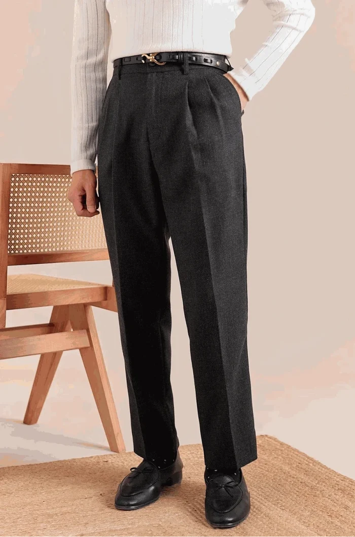 Antonios classic business pants british tailored fit - AntoniosClothing - Baby blue