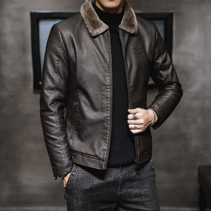 Antonios Combat Leather Jacket - AntoniosClothing - black