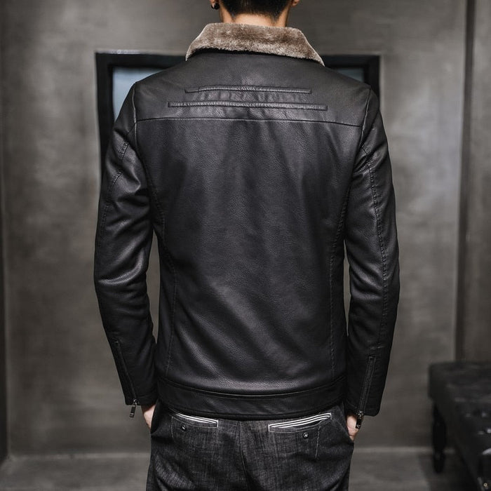 Antonios Combat Leather Jacket - AntoniosClothing - yellow