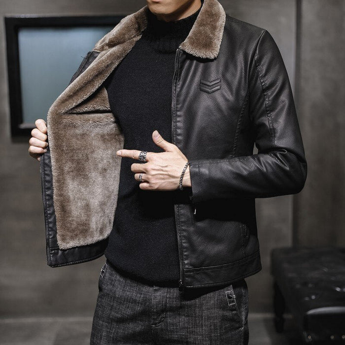Antonios Combat Leather Jacket - AntoniosClothing - black
