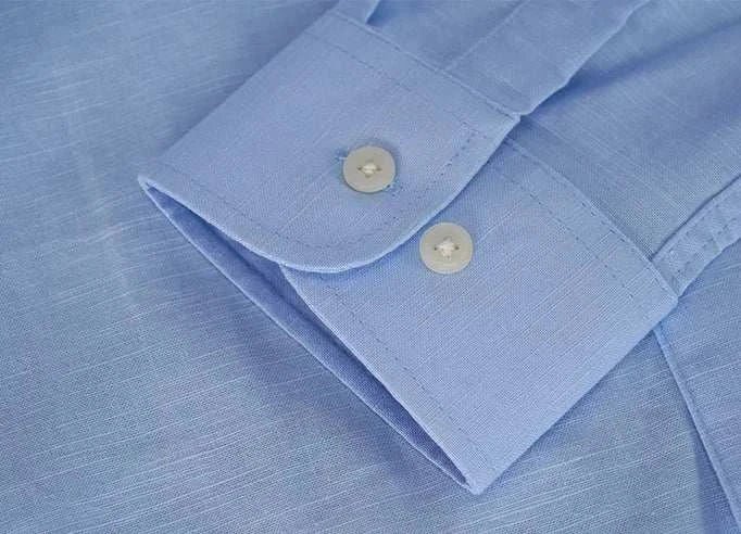 Antonios cotton-linen long sleeve shirt - AntoniosClothing - Pink