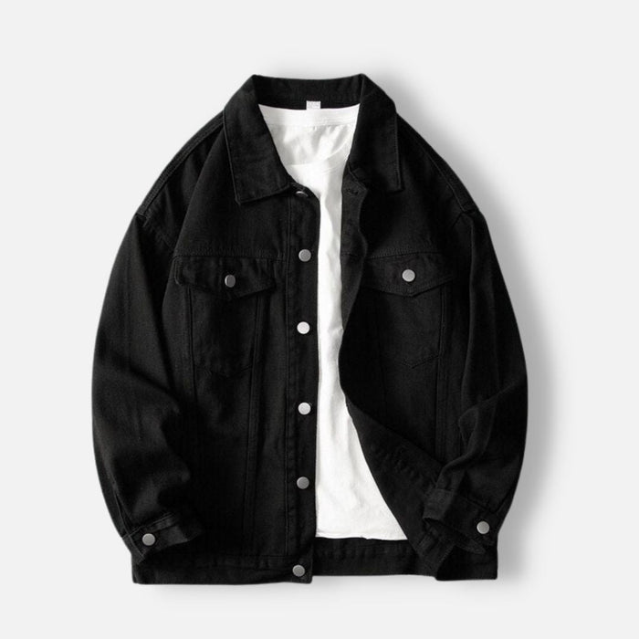 Antonios Denim Slim-Fit Jacket - AntoniosClothing - black