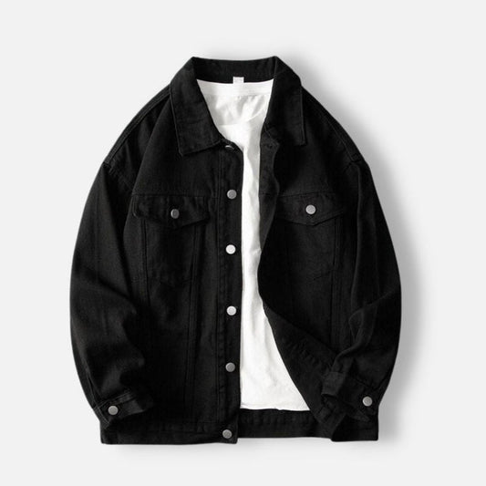 Antonios Denim Slim-Fit Jacket - AntoniosClothing - black