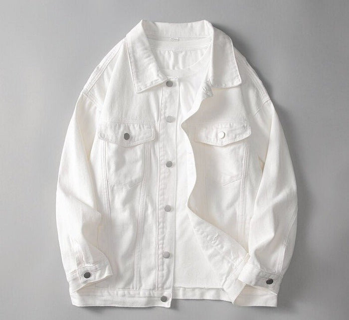 Antonios Denim Slim-Fit Jacket - AntoniosClothing - white