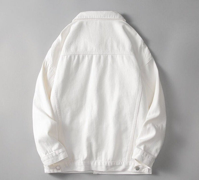 Antonios Denim Slim-Fit Jacket - AntoniosClothing - white