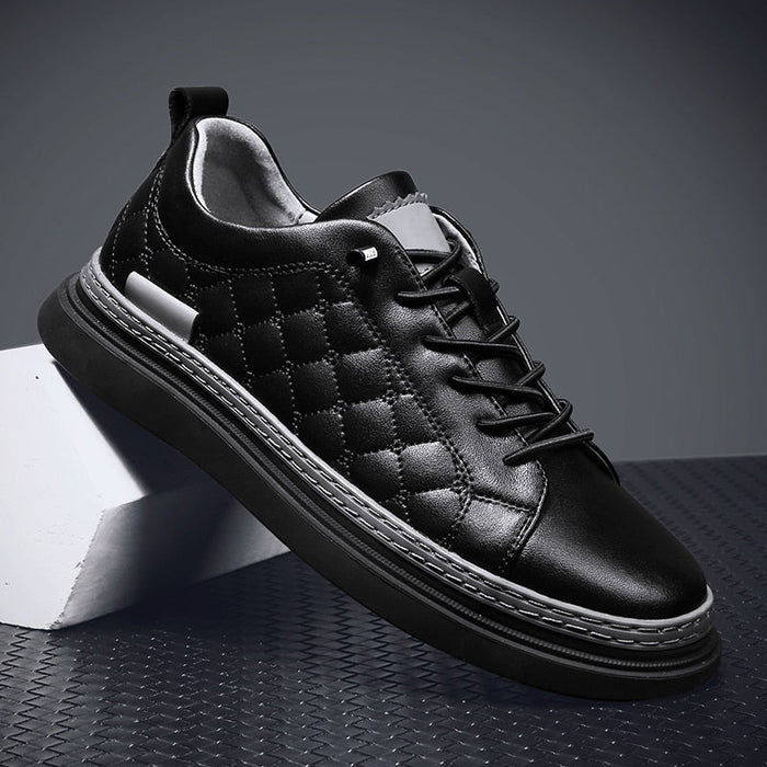 Antonios Design Genuine Leather Black Sneakers - AntoniosClothing - Black