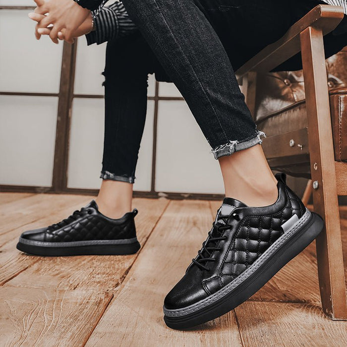 Antonios Design Genuine Leather Black Sneakers - AntoniosClothing - Black