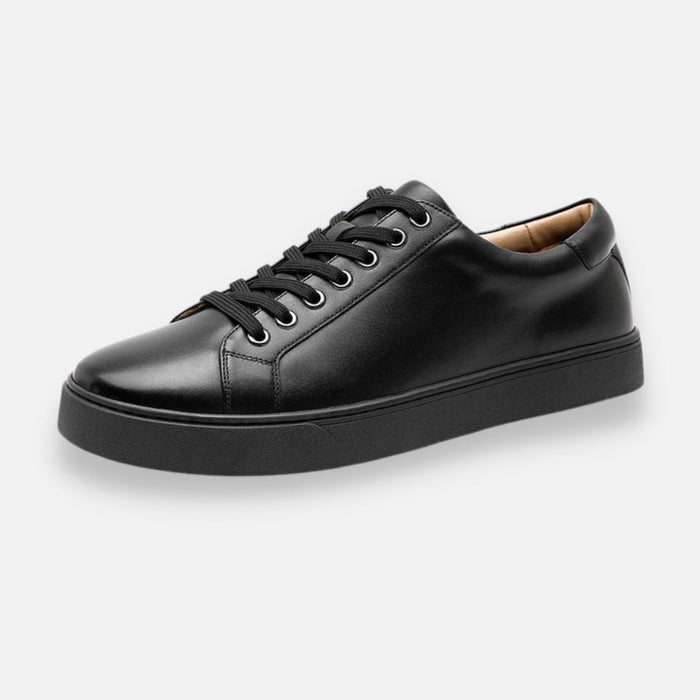 Antonios Genuine Leather Black Shoes - AntoniosClothing - Black