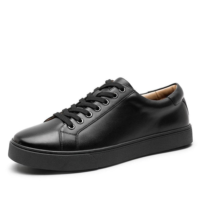 Antonios Genuine Leather Black Shoes - AntoniosClothing - Black outsole