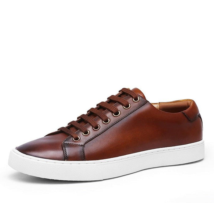 Antonios Genuine Leather Brown Shoes - AntoniosClothing - Brown